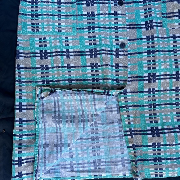 VINTAGE 50’s European Blue and White Sleeveless Midi Dress with Tie Belt Pinup - Picture 9 of 9